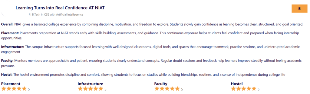 NIAT Upskilling Program At Collaborating University in Vijayawada reviews