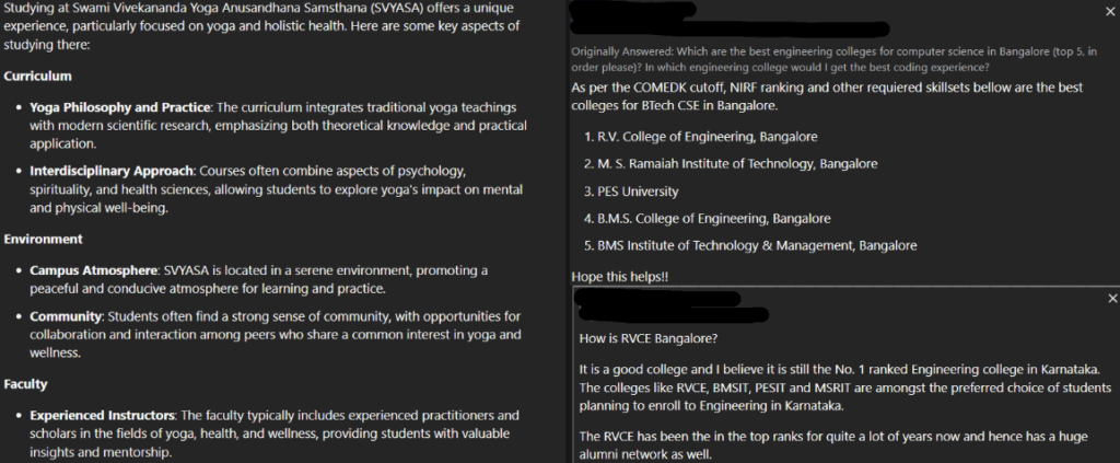 Student Reviews of BTech CSE Colleges in Bangalore