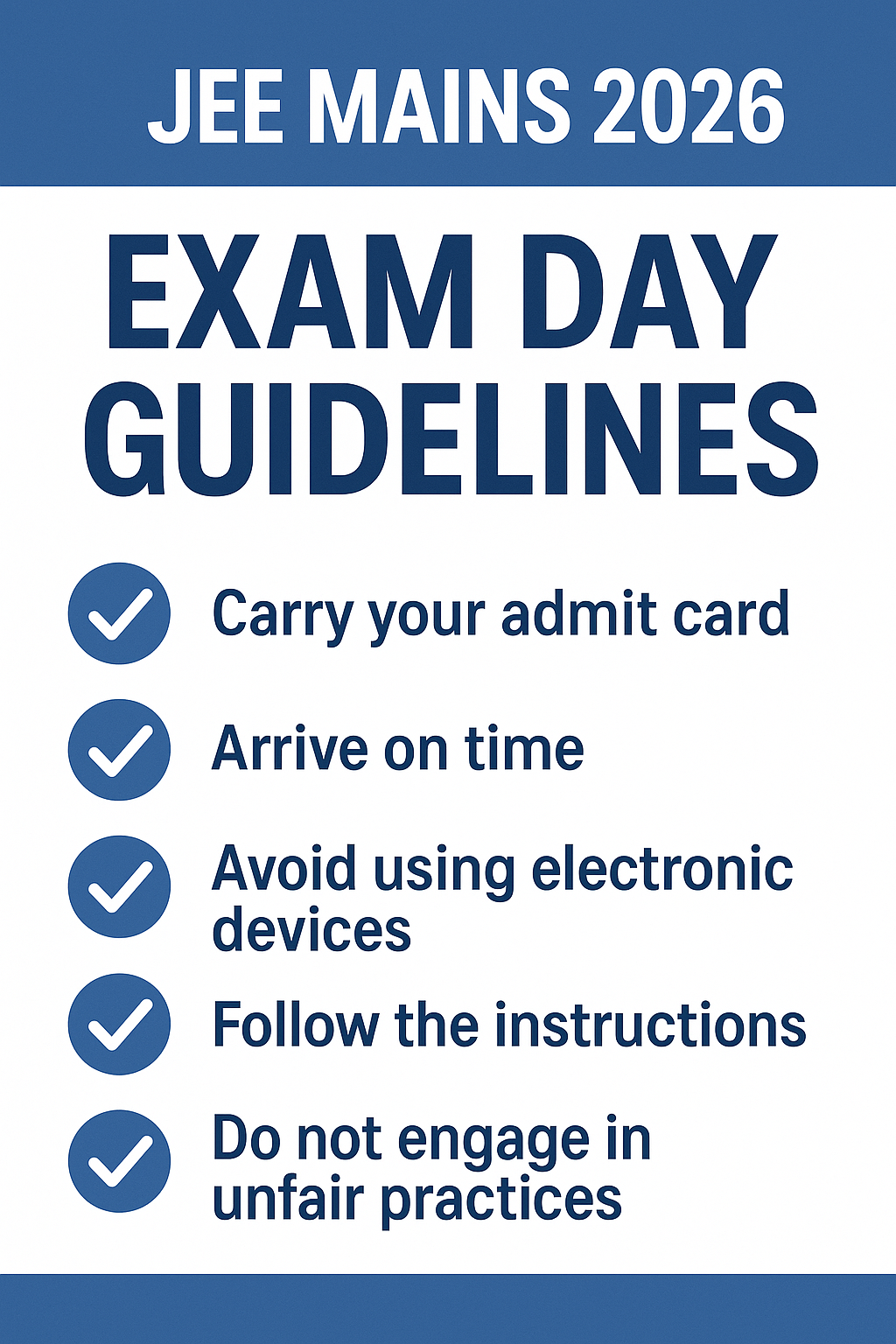 JEE Mains 2026 Guidelines