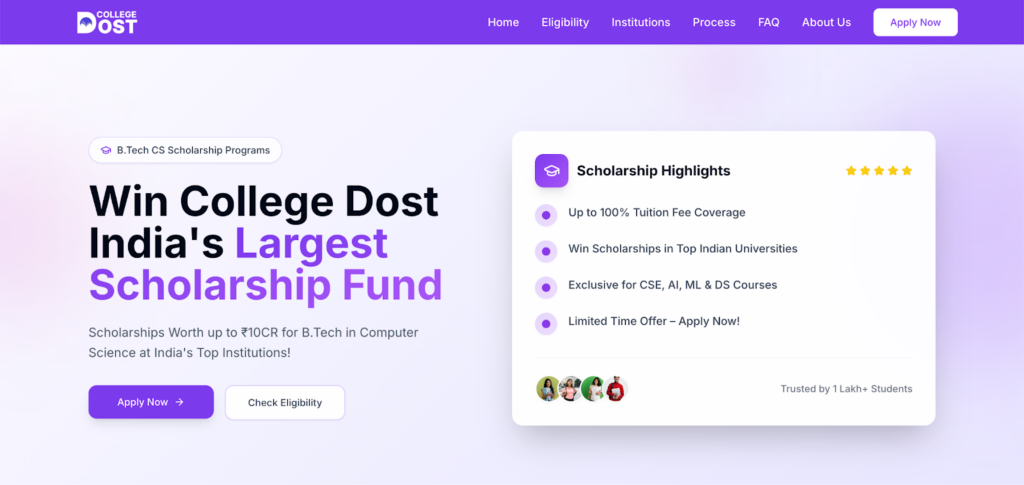 Collegedost Scholarship Portal