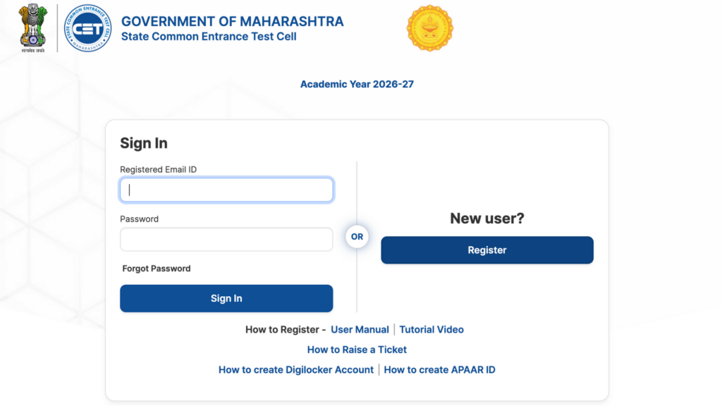 mht cet registration