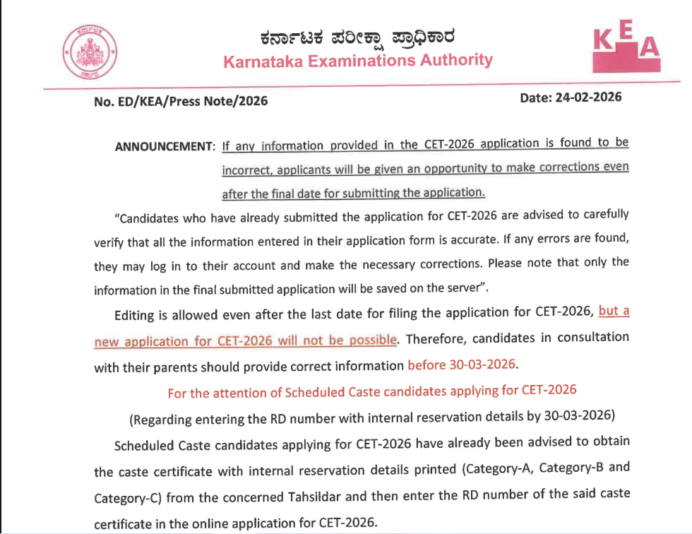 kcet-application-correction-notice