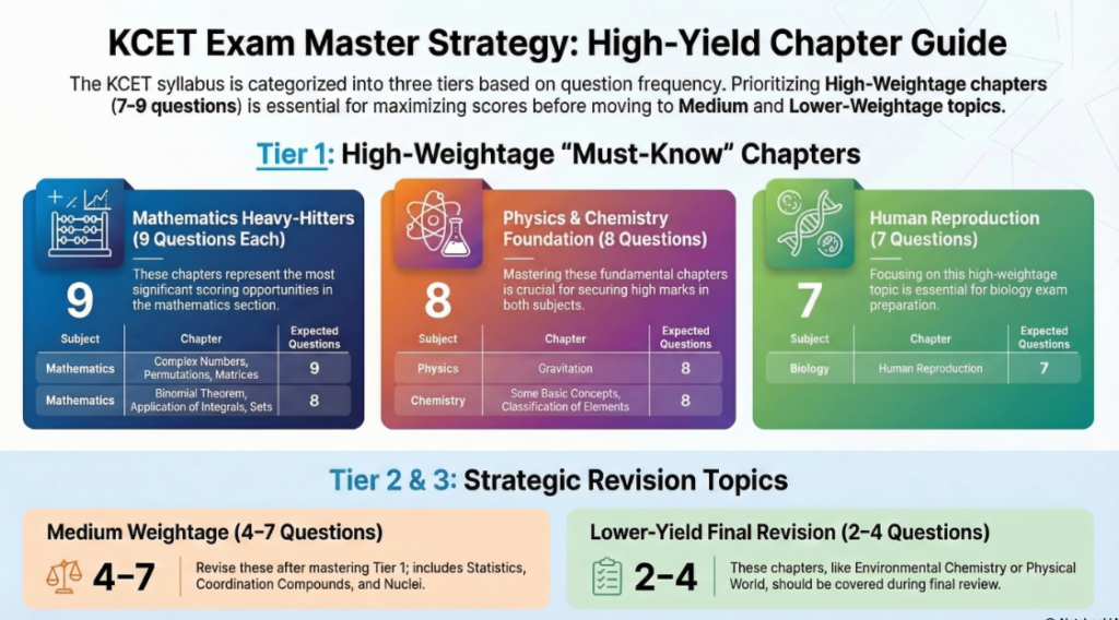 KCET Chapter Wise Weightage