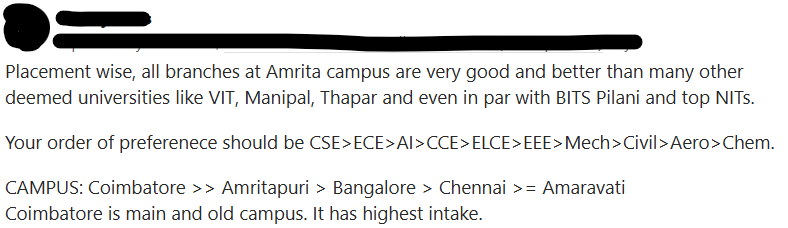 Amrita University placements