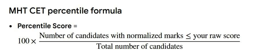 MHT CET marks vs percentile