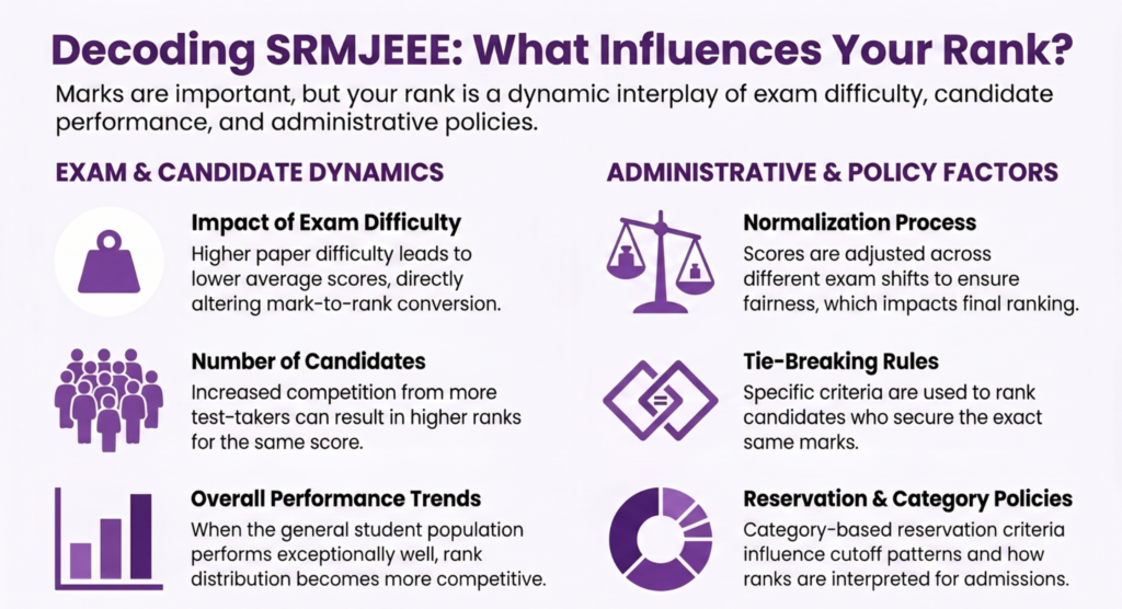 SRMJEEE Marks Vs Rank